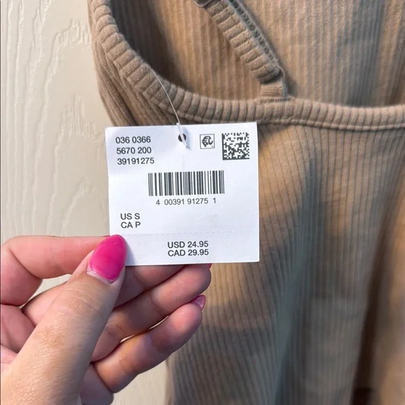 Tan Ribbed Bodysuit - Picture 3 of 5